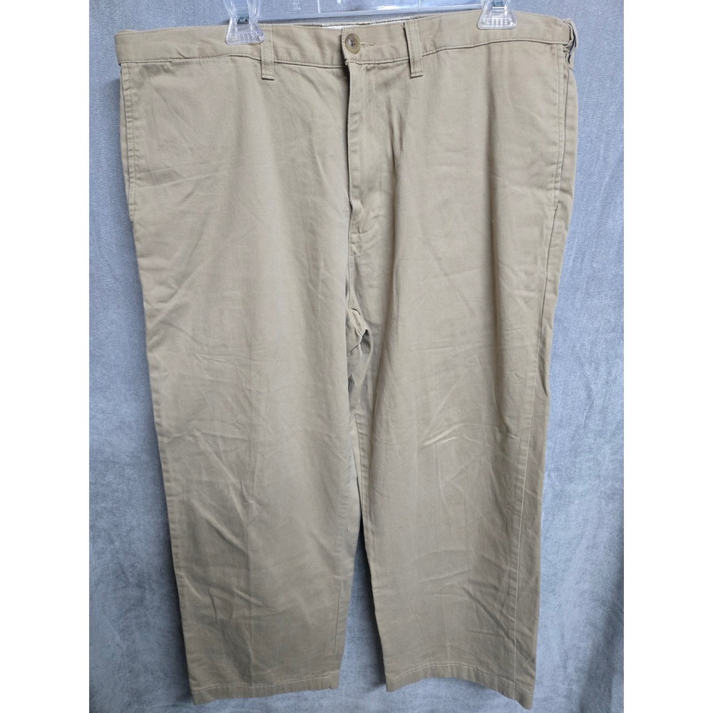 Lands End The Legacy Chino Mens 38 Khaki‎ Tan Cotton Straight Leg Pants RN 62830